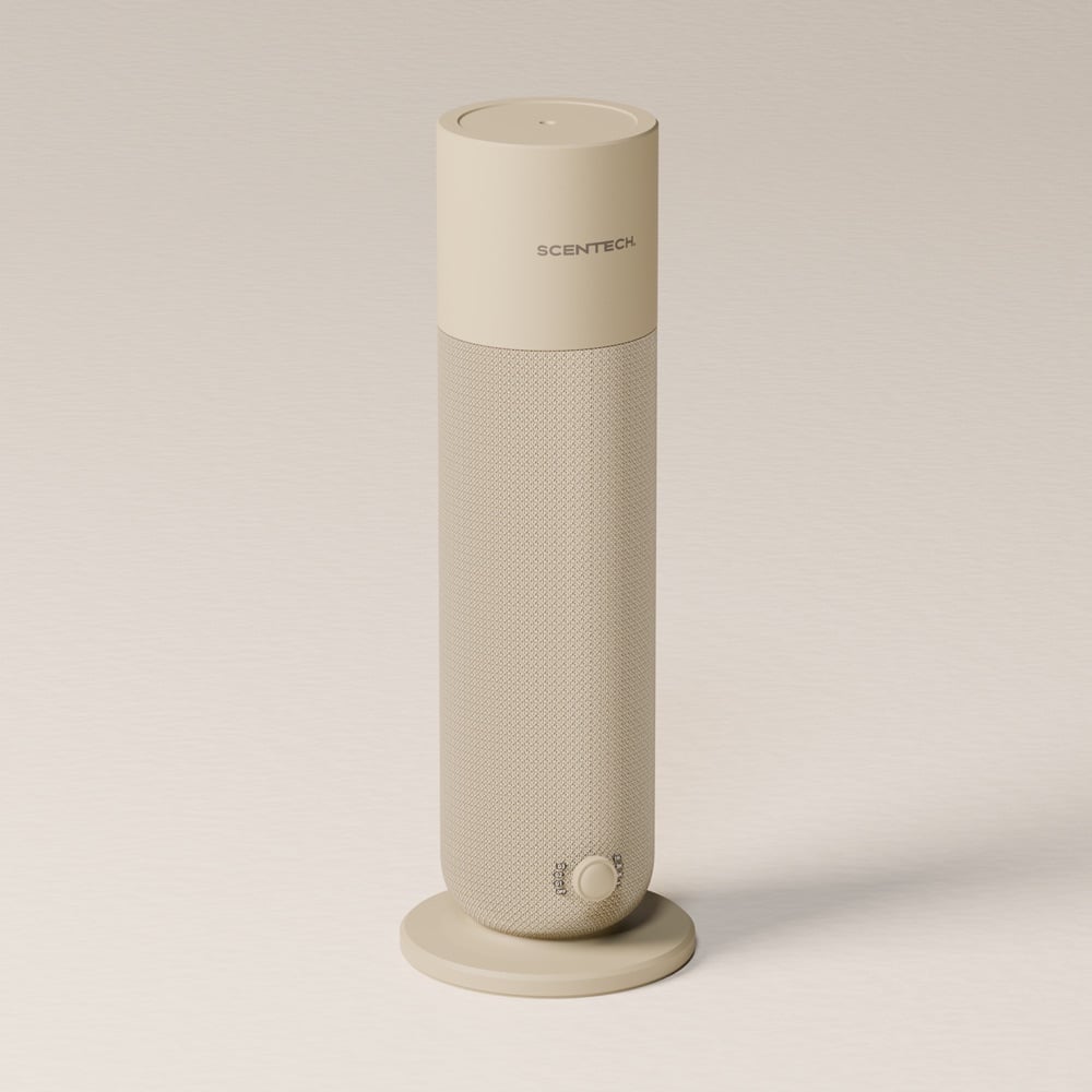 Scentech Smart Aroma Diffuser 2 in aluminium met taupe stof